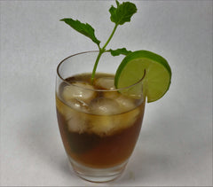 Ginger Organic Tea - Cold With Slice of Lime and Sprig of Mint