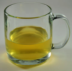 Organic Loose Leaf Green Tea In Glass Cup