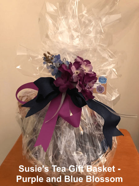 Tea Gift Basket by Susie - Purple and Blue Blossom 